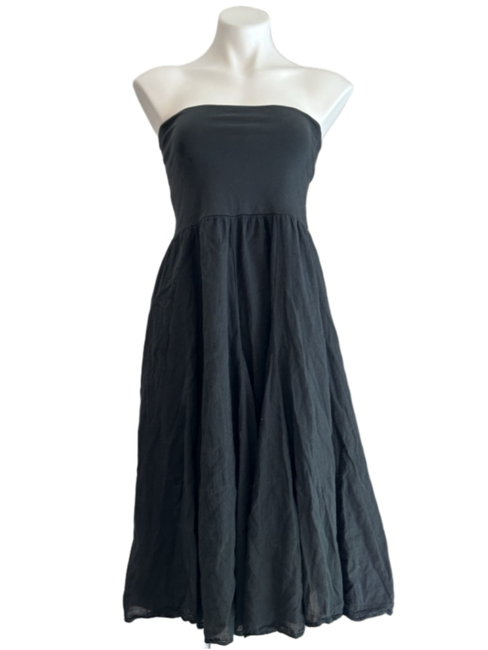 Women's Black Strapless Dress /skirt / swimsuit cover up